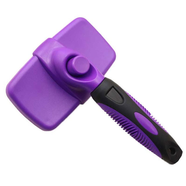 Brosse autonettoyante pour chien
