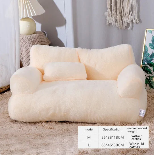 Lit de luxe en peluche pour chat