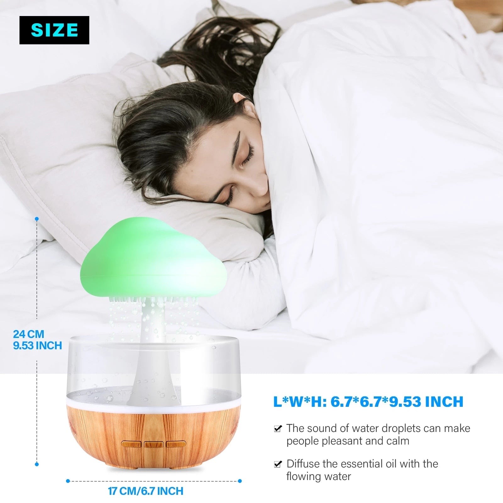 Humidificateur de bureau en forme de nuage de pluie