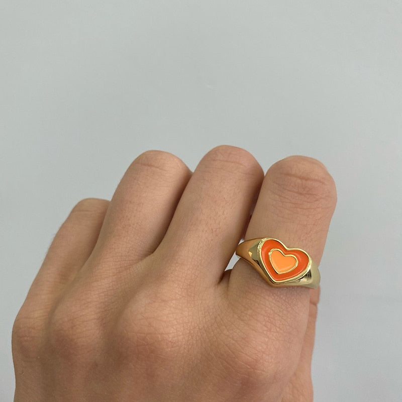Bague cœur d'amour créative