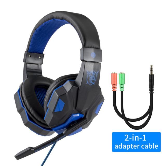 Casque de jeu filaire avec éclairage LED