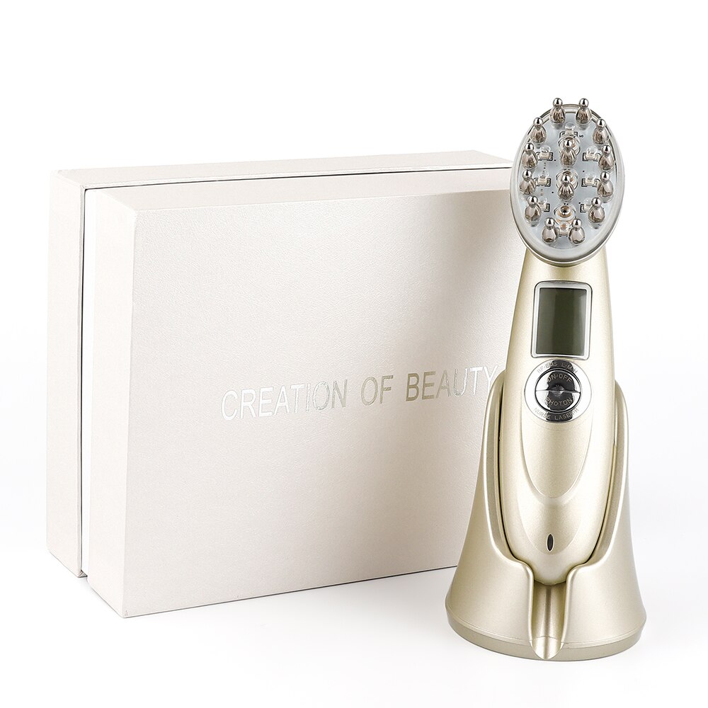 Peigne électrique laser pour la croissance des cheveux : massage par vibrations infrarouges, EMS et radiofréquences, microcourant, soin capillaire, traitement de la chute des cheveux, repousse des cheveux