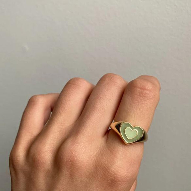 Bague cœur d'amour créative