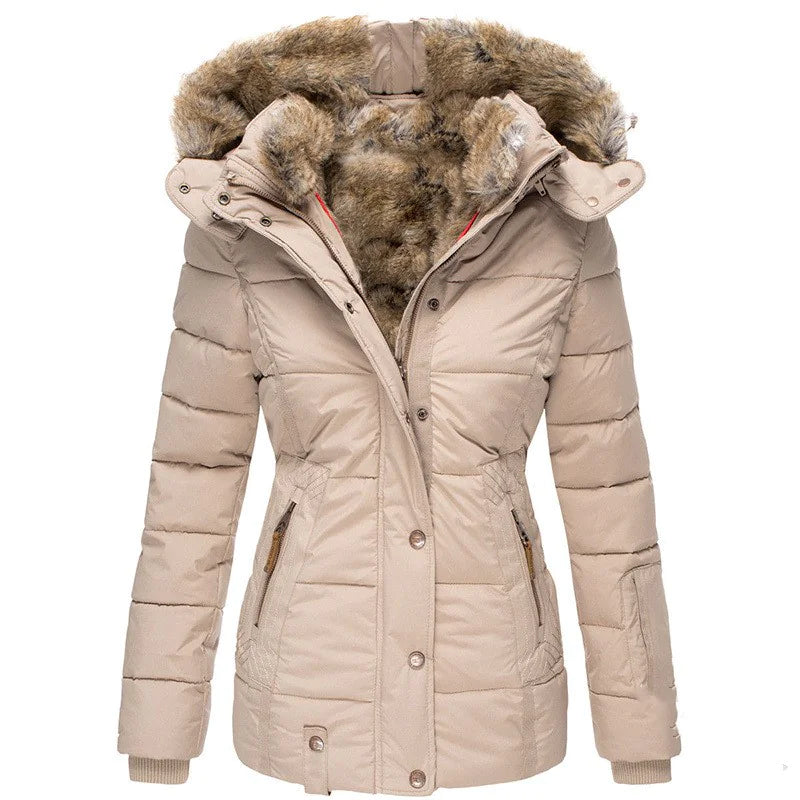 Doudoune d'hiver avec fausse fourrure