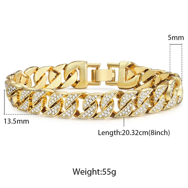 Bracelet cubain Miami Gold Curb