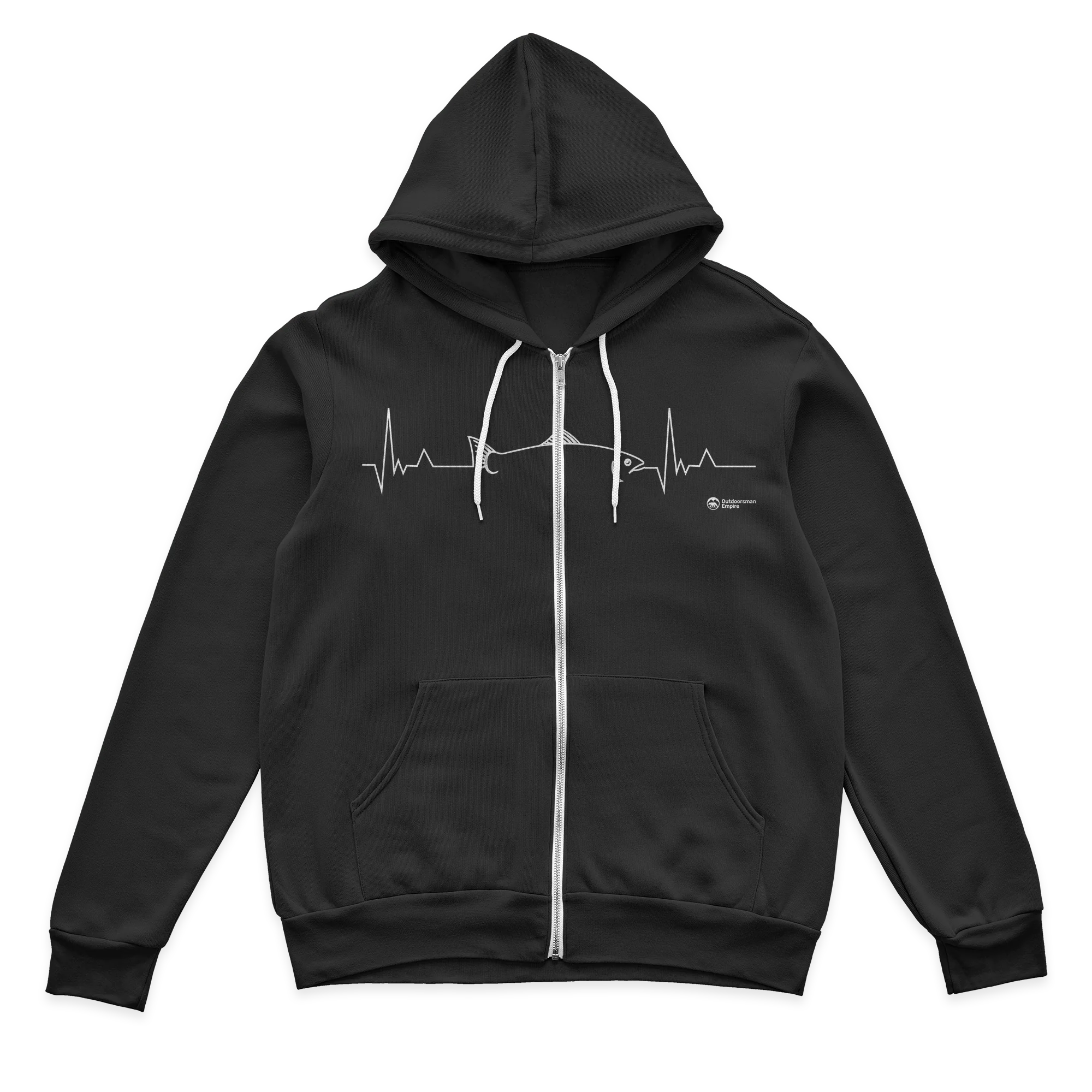 Fishing Cardiogram Zip Hoodie
