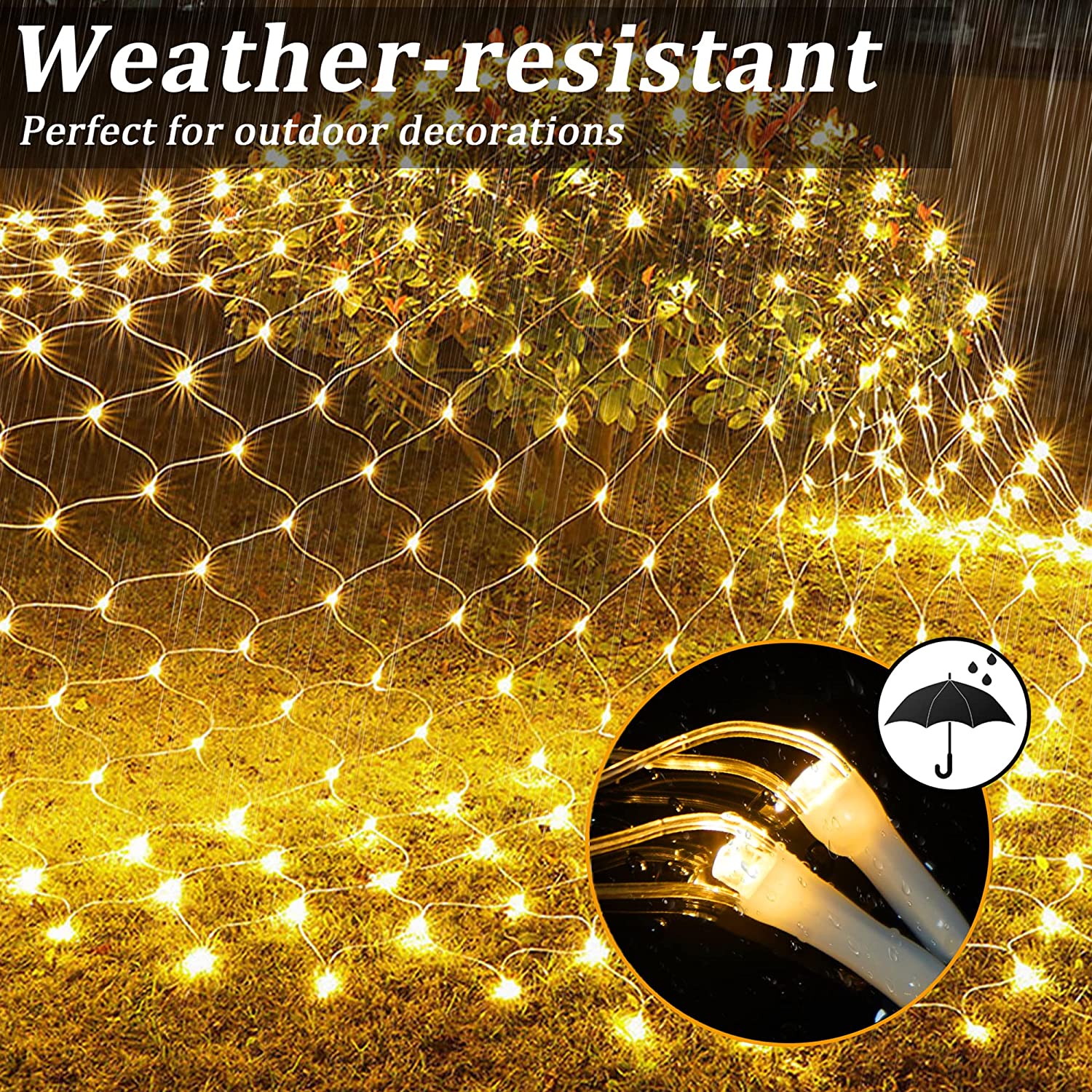 Guirlande lumineuse solaire en filet
