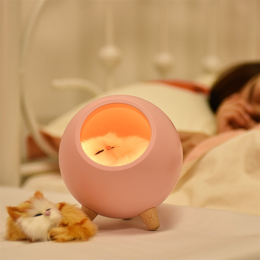 Veilleuse LED chat tactile USB, style chat bionique, intensité variable, veilleuse d'ambiance, décoration de chambre, cadeau idéal pour les fêtes