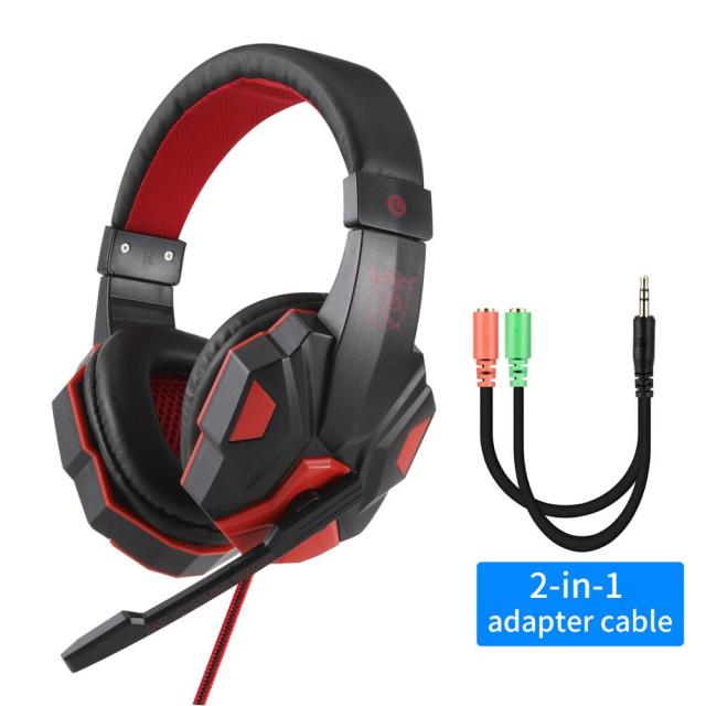 Casque de jeu filaire avec éclairage LED