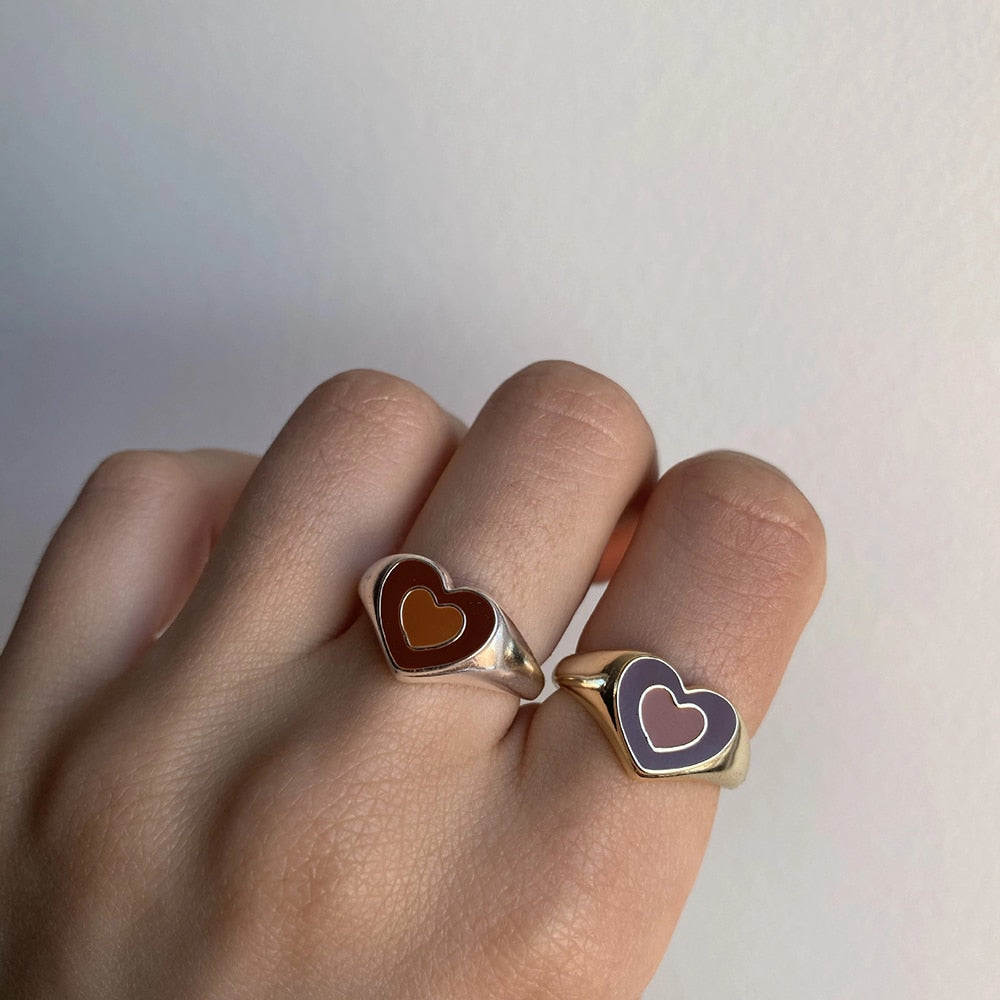 Bague cœur d'amour créative