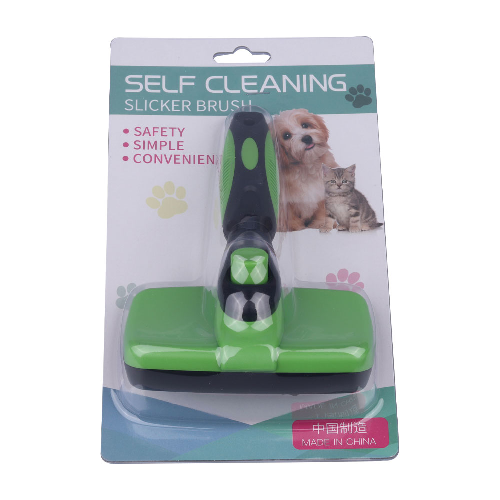 Brosse autonettoyante pour chien