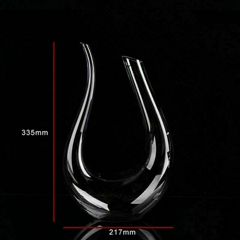 Carafe à vin en cristal en forme de U de 1500 ml