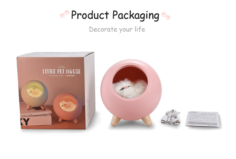 Veilleuse LED chat tactile USB, style chat bionique, intensité variable, veilleuse d'ambiance, décoration de chambre, cadeau idéal pour les fêtes