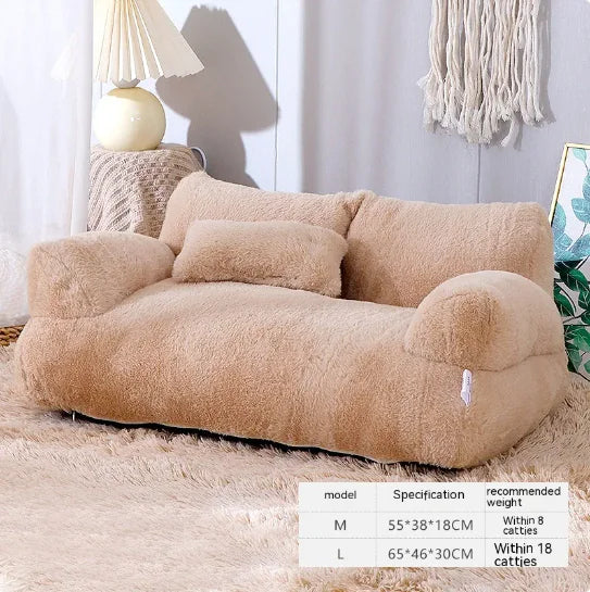 Lit de luxe en peluche pour chat