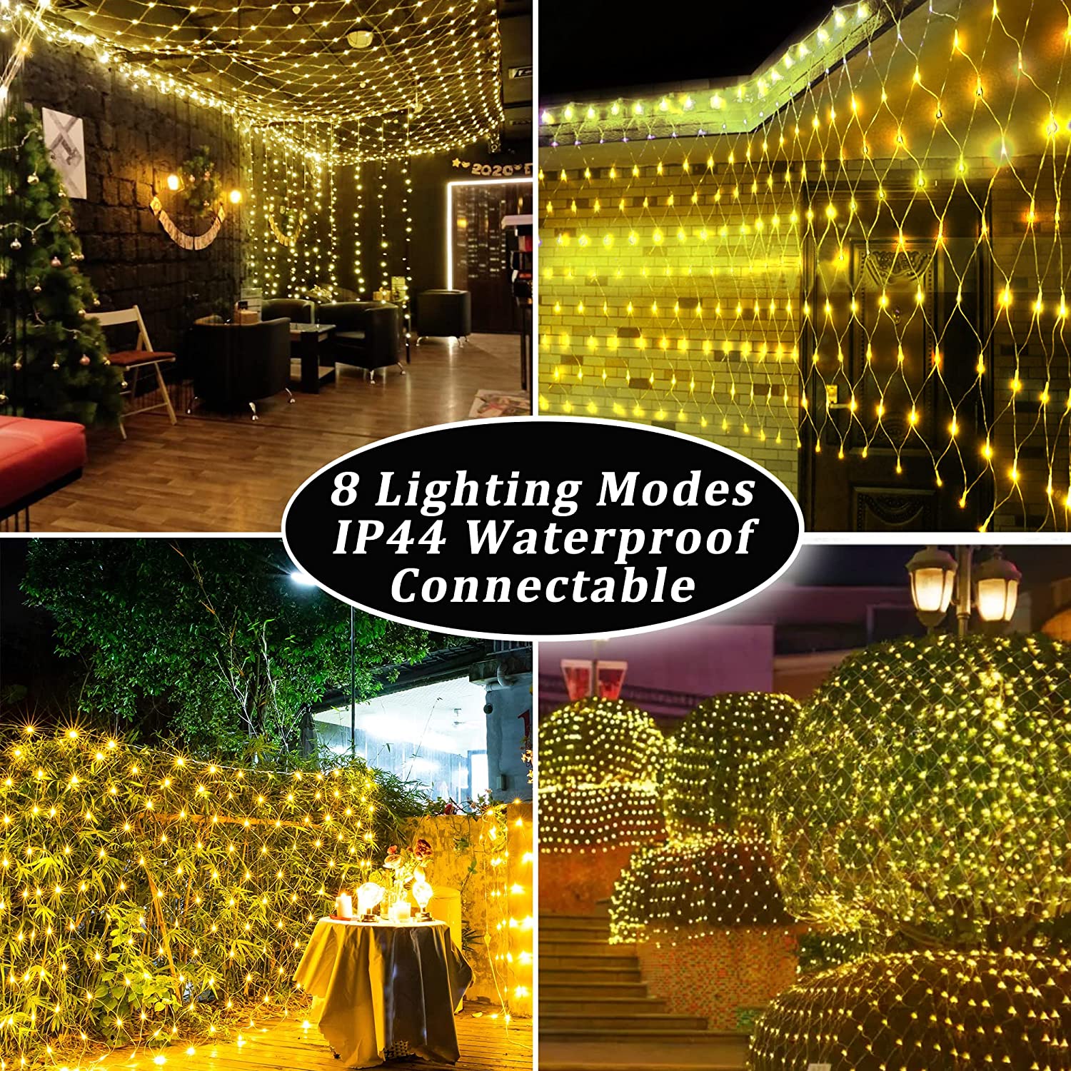 Guirlande lumineuse solaire en filet