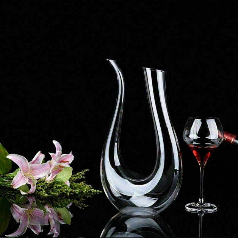 Carafe à vin en cristal en forme de U de 1500 ml