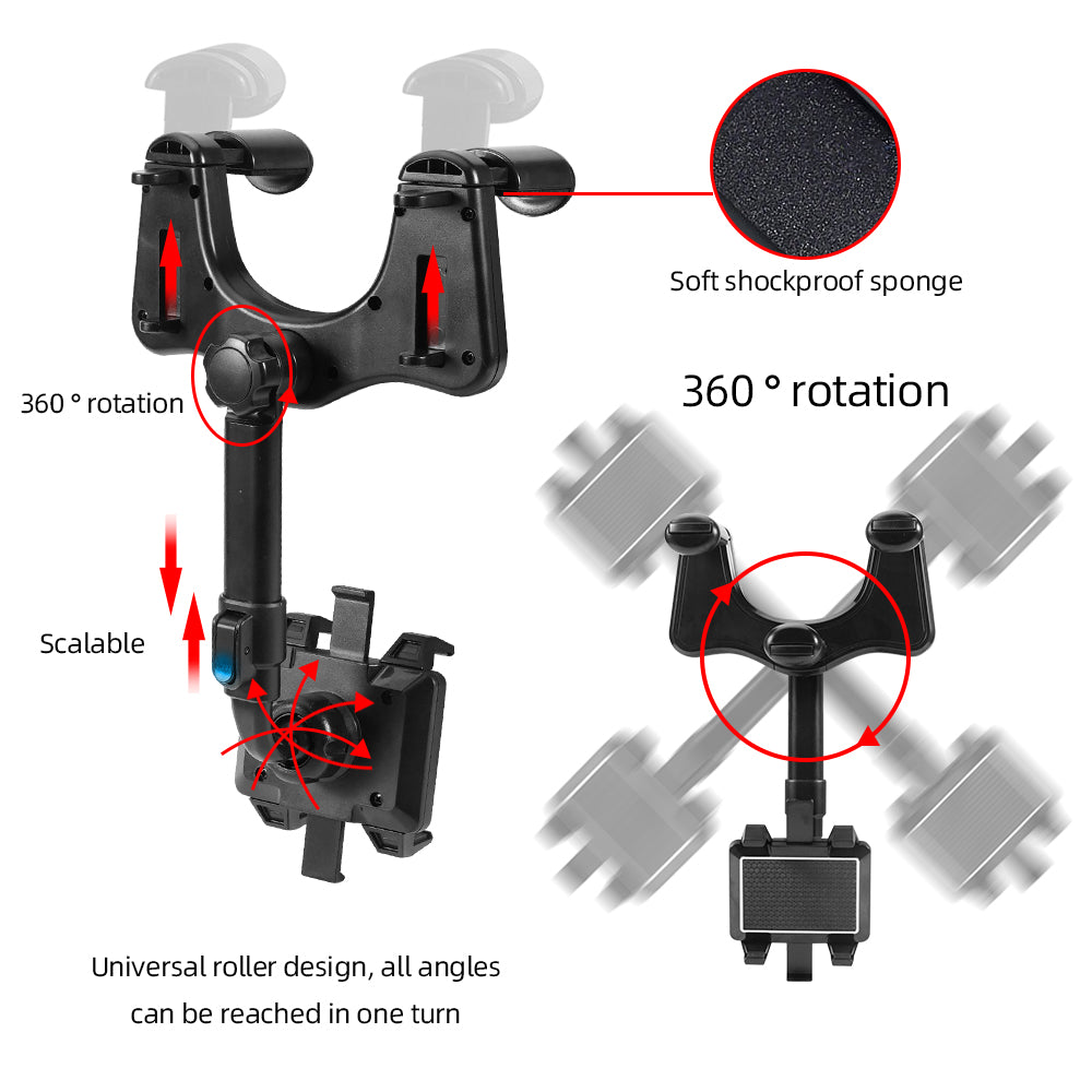 Support de voiture pour smartphone rotatif à 360°