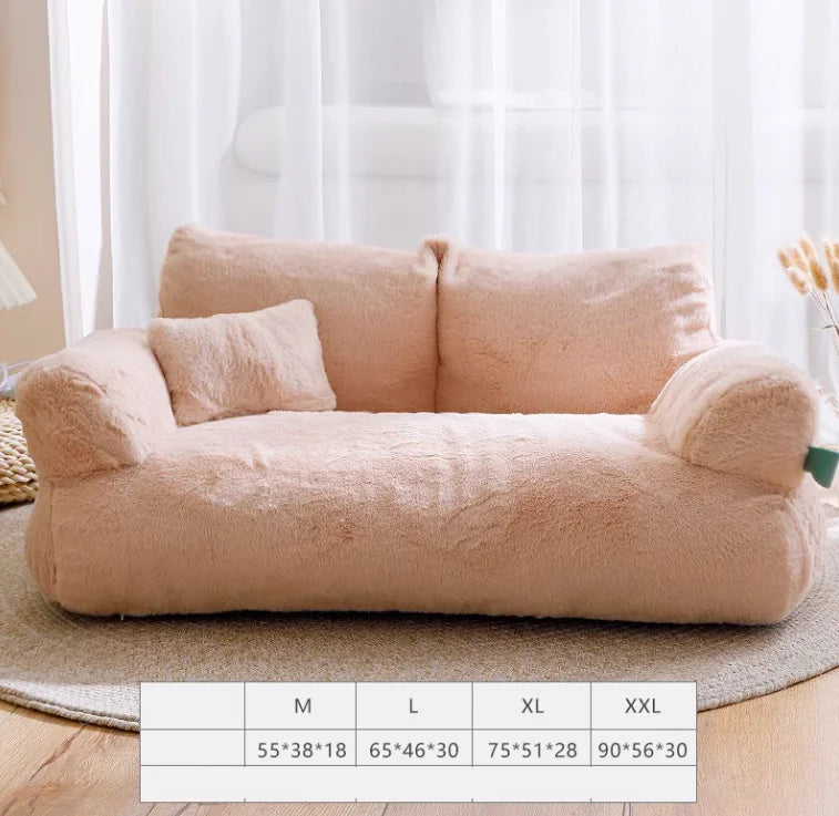 Lit de luxe en peluche pour chat