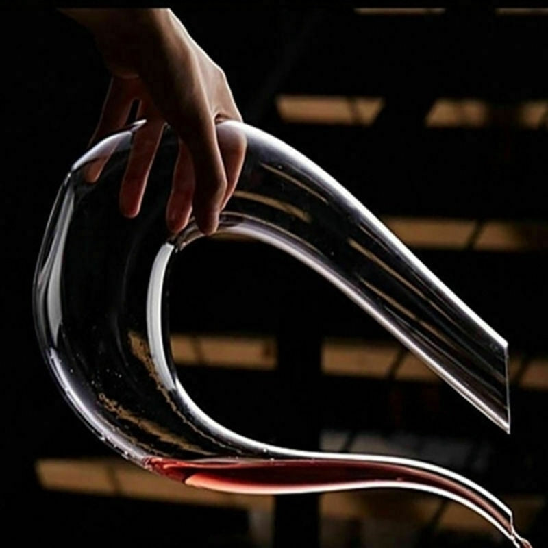 Carafe à vin en cristal en forme de U de 1500 ml