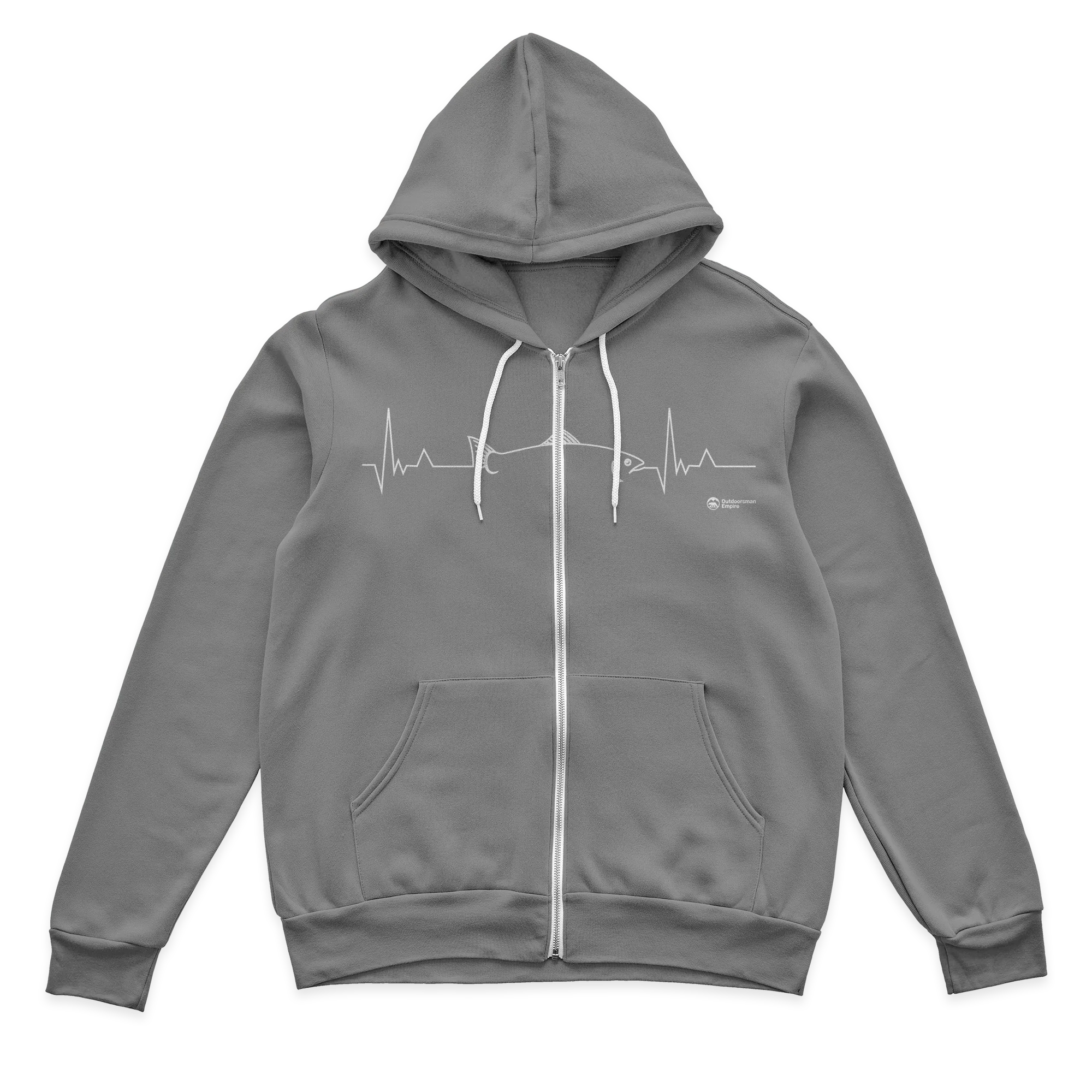 Fishing Cardiogram Zip Hoodie
