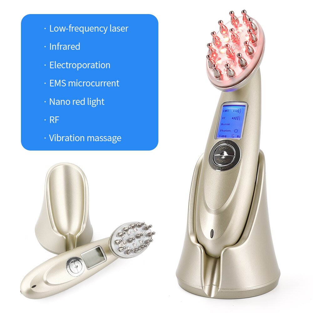 Peigne électrique laser pour la croissance des cheveux : massage par vibrations infrarouges, EMS et radiofréquences, microcourant, soin capillaire, traitement de la chute des cheveux, repousse des cheveux