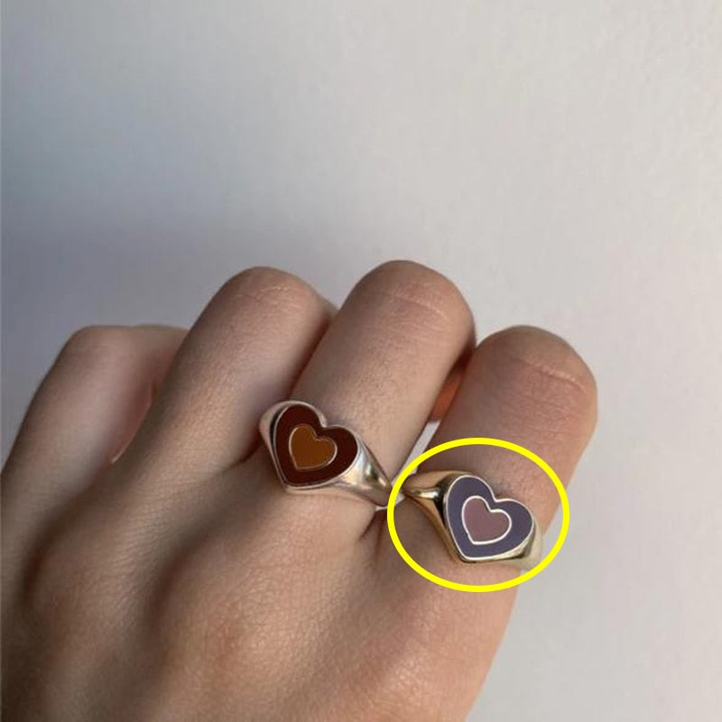 Bague cœur d'amour créative