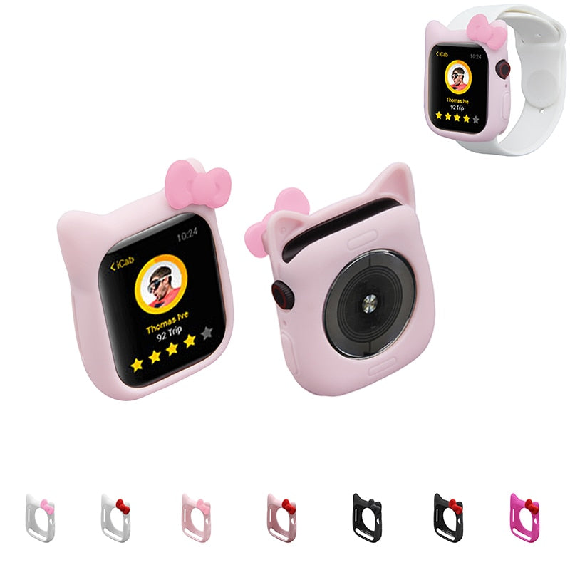 Étui de protection pour Apple Watch avec motif chat