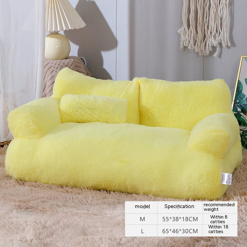 Lit de luxe en peluche pour chat