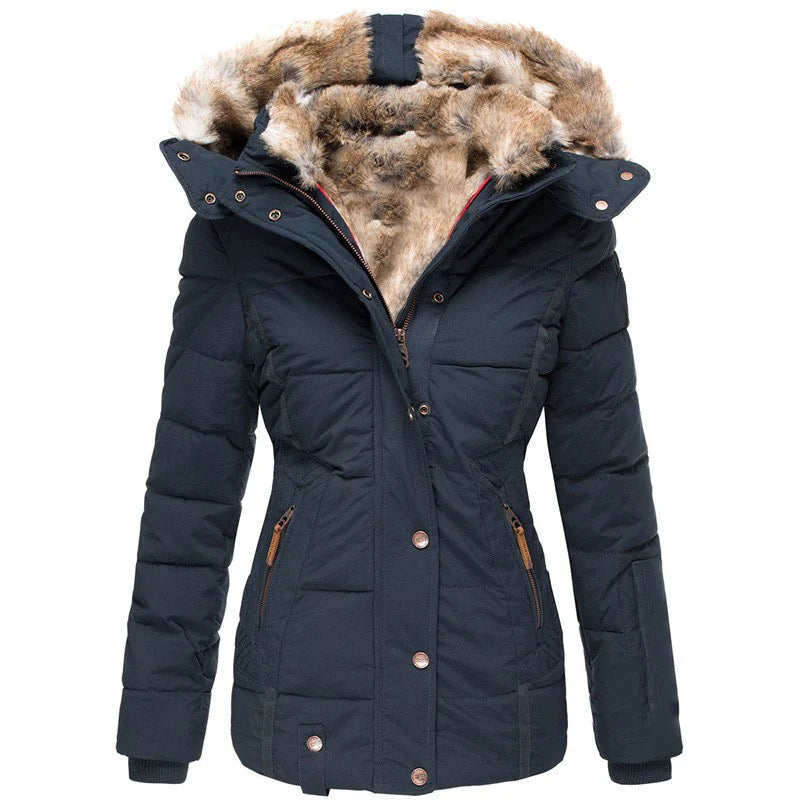 Doudoune d'hiver avec fausse fourrure