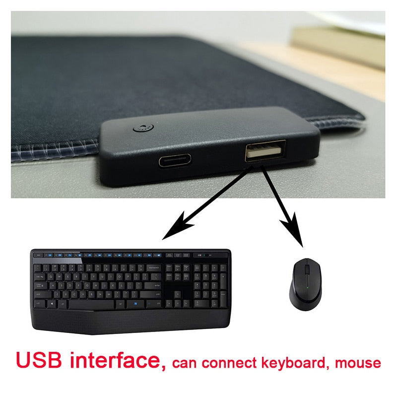 Tapis de souris RGB avec câble