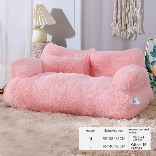 Lit de luxe en peluche pour chat