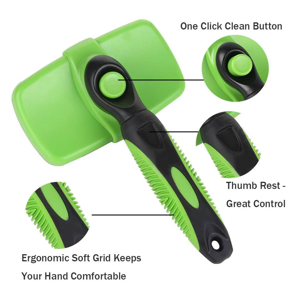Brosse autonettoyante pour chien