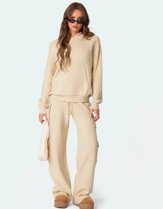 Ensemble pull à capuche décontracté pour le printemps et l'automne