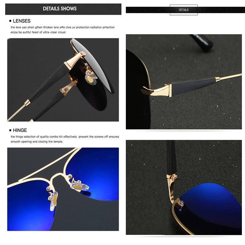 Lunettes de soleil de luxe pour hommes