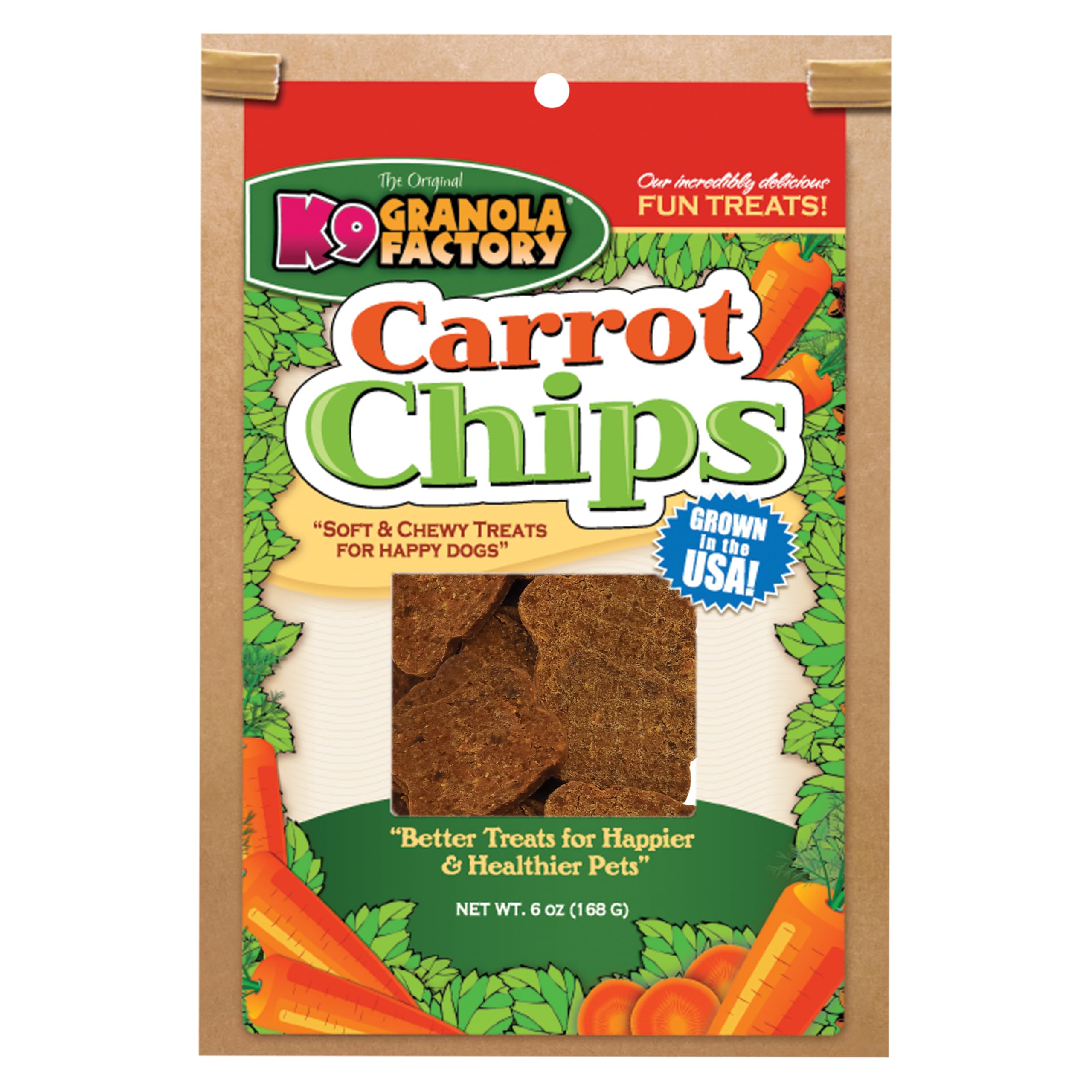 K9 Granola Factory Carrot Chips Dog Treat 5 Oz