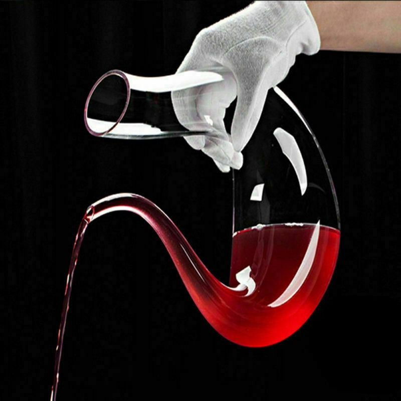 Carafe à vin en cristal en forme de U de 1500 ml