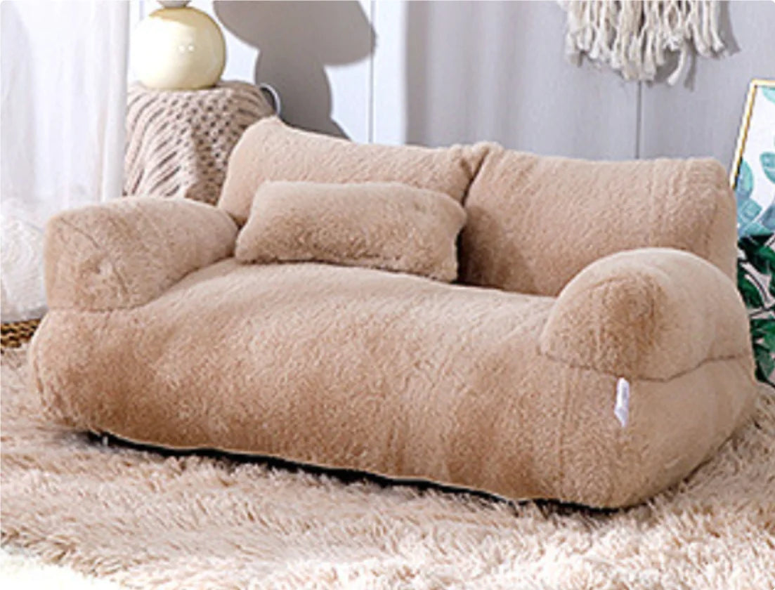 Lit de luxe en peluche pour chat