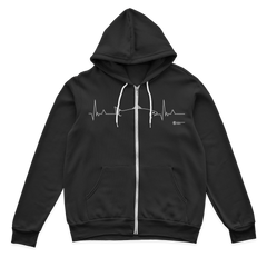 Fishing Cardiogram Zip Hoodie