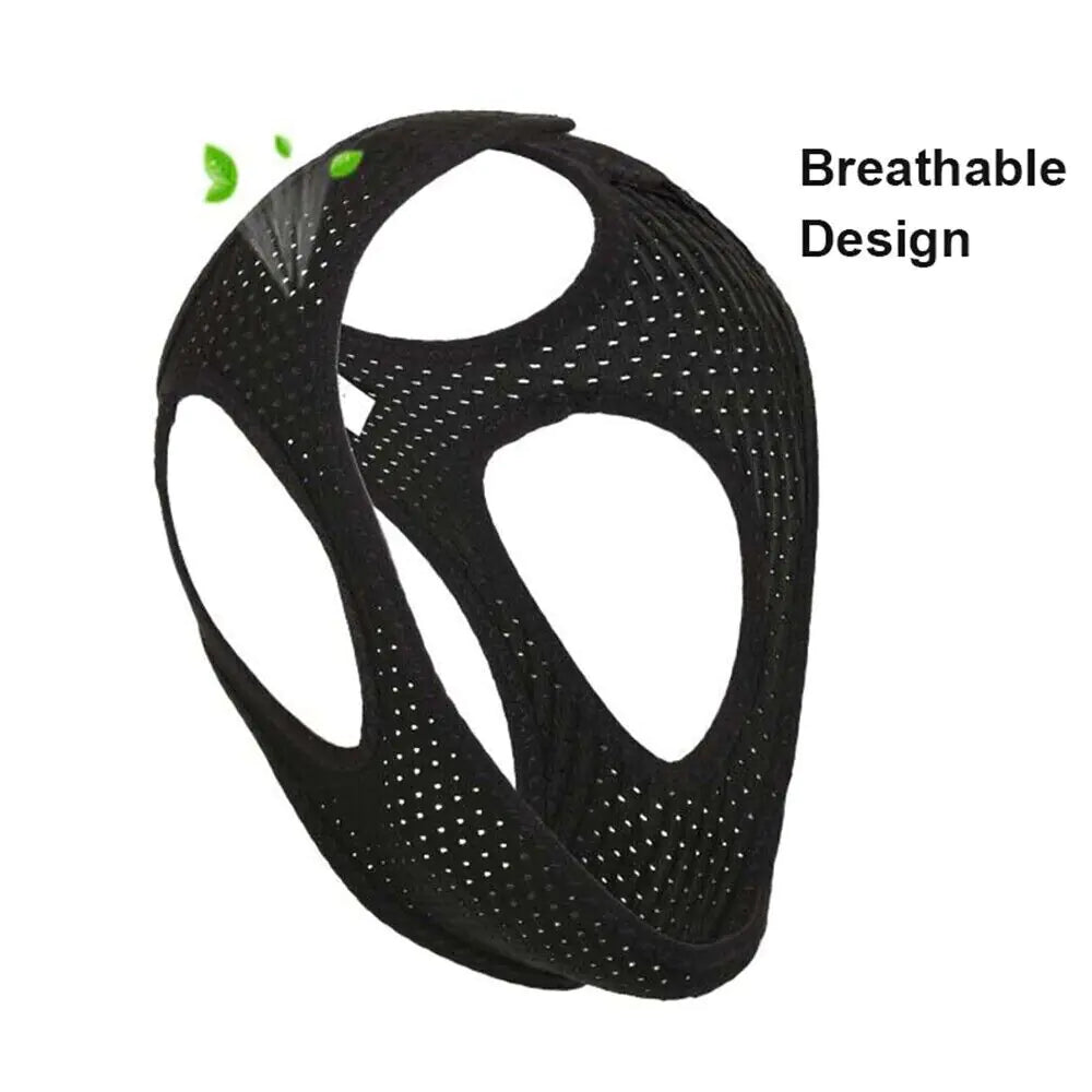 Mentonnière anti-ronflement, ceinture anti-ronflement pour l'apnée du sommeil, solution pour une mâchoire qui arrête de ronfler pendant le sommeil