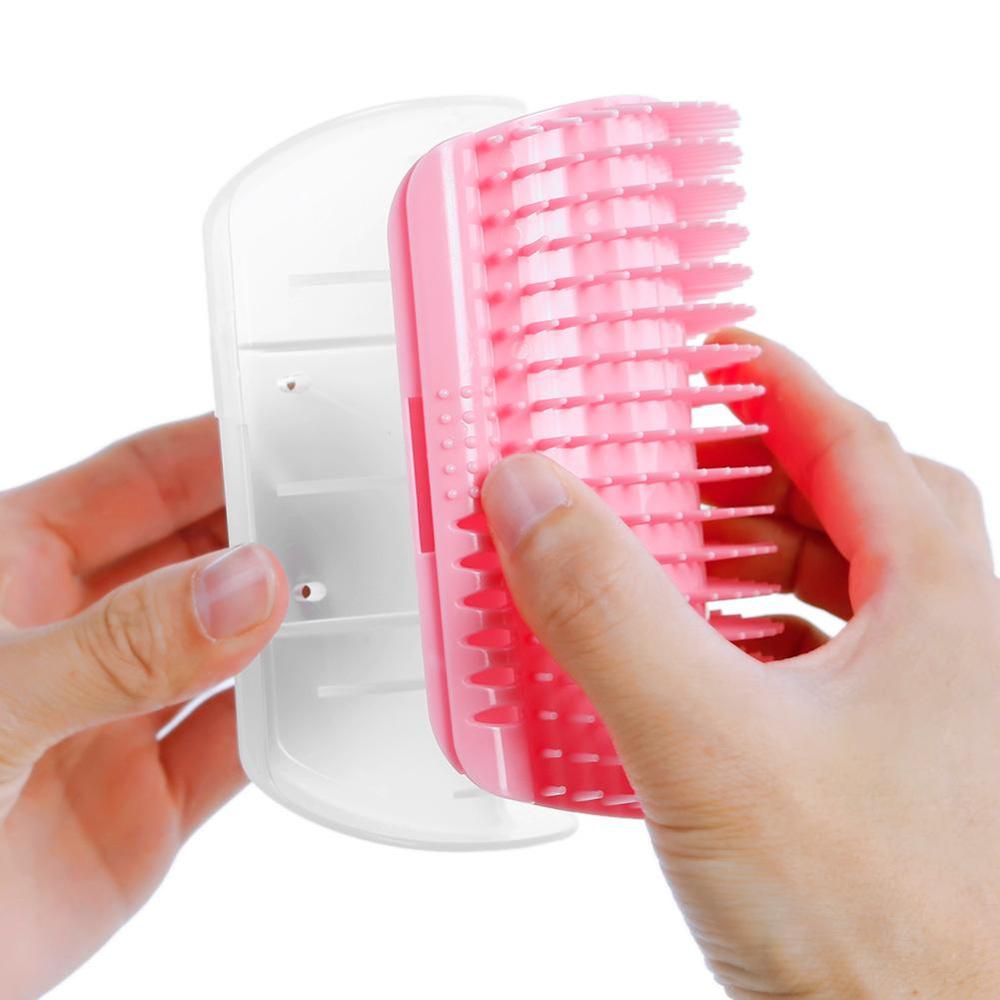 Brosse d'angle pour toiletteur de chat