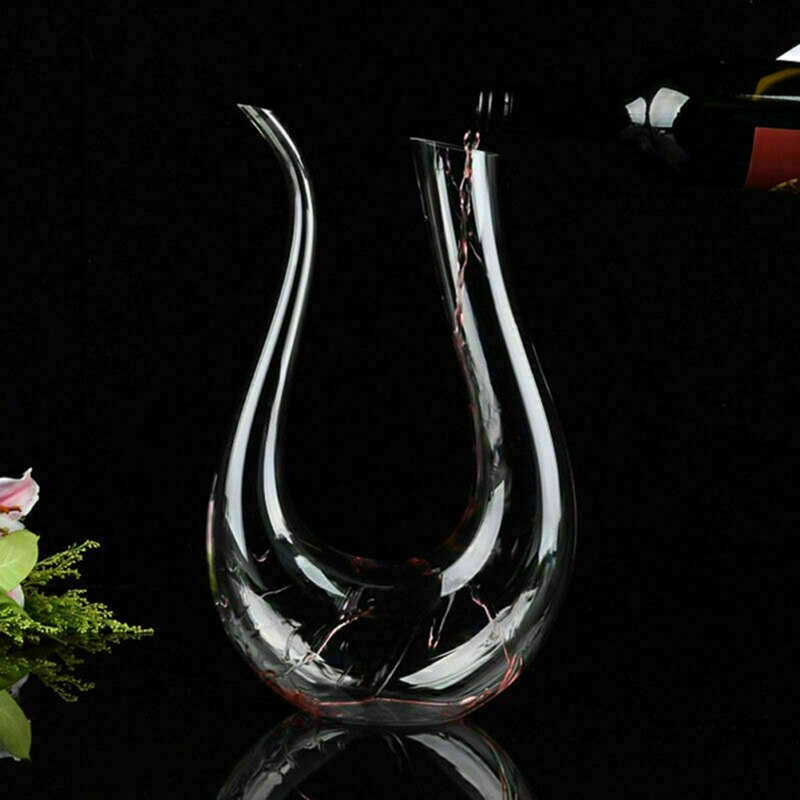Carafe à vin en cristal en forme de U de 1500 ml