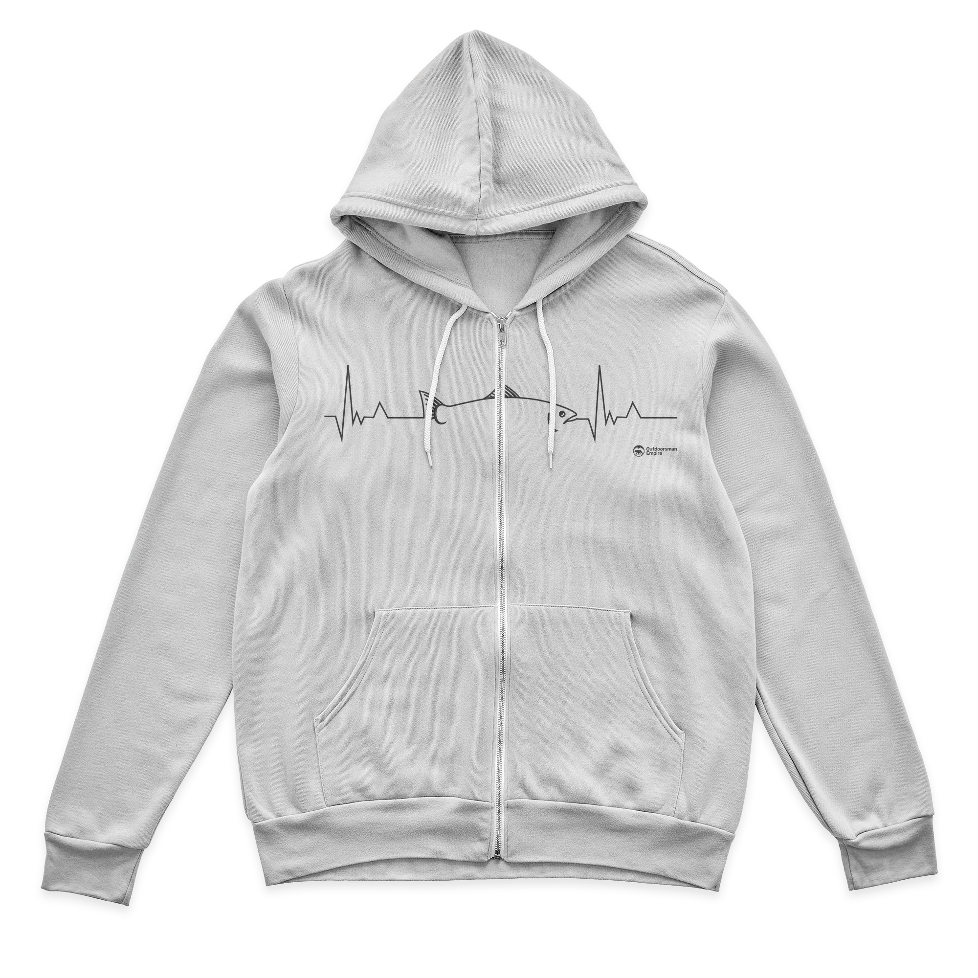Fishing Cardiogram Zip Hoodie