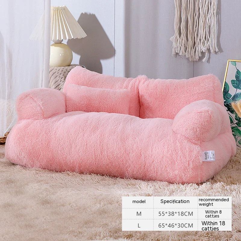 Lit de luxe en peluche pour chat
