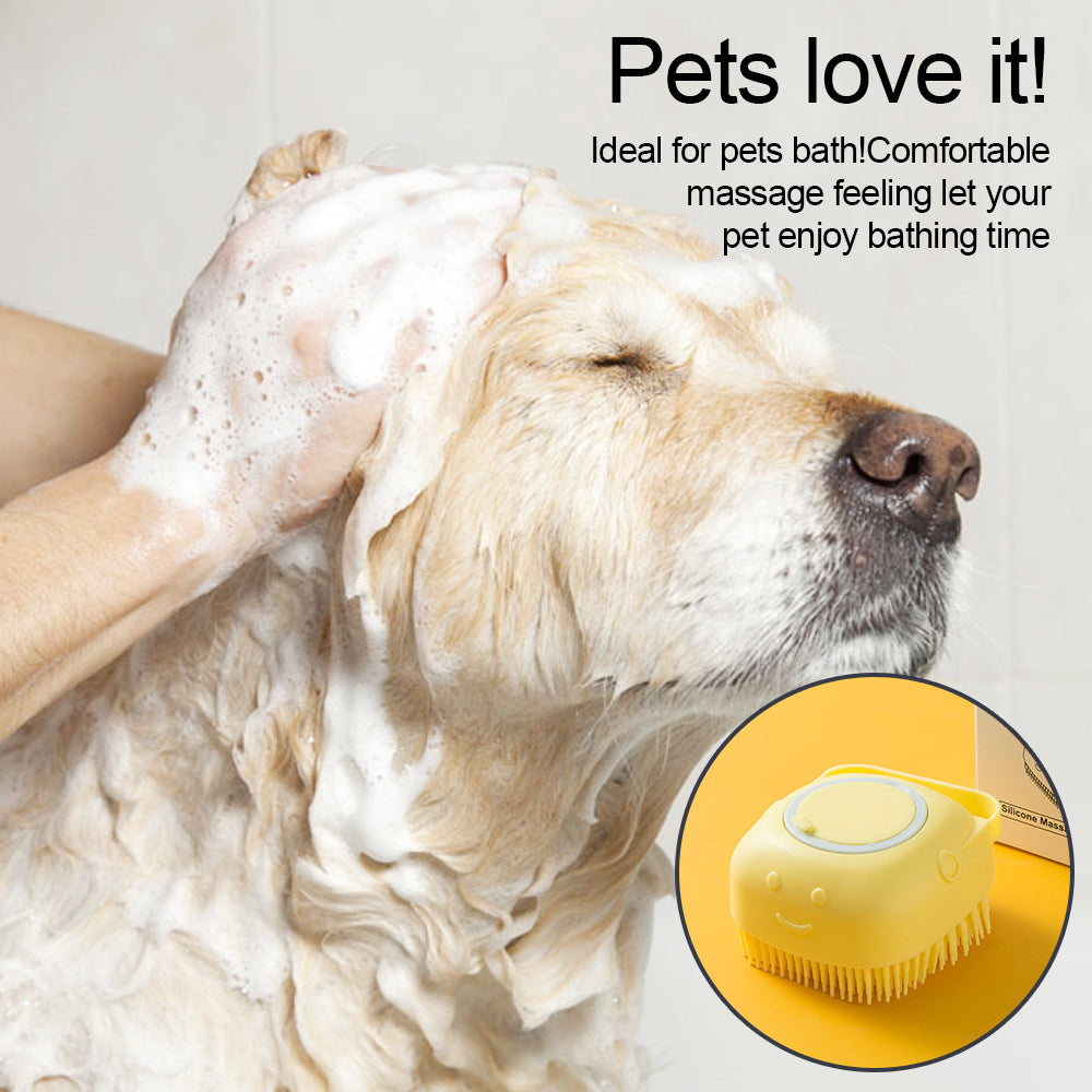 Brosse pour chien en silicone souple