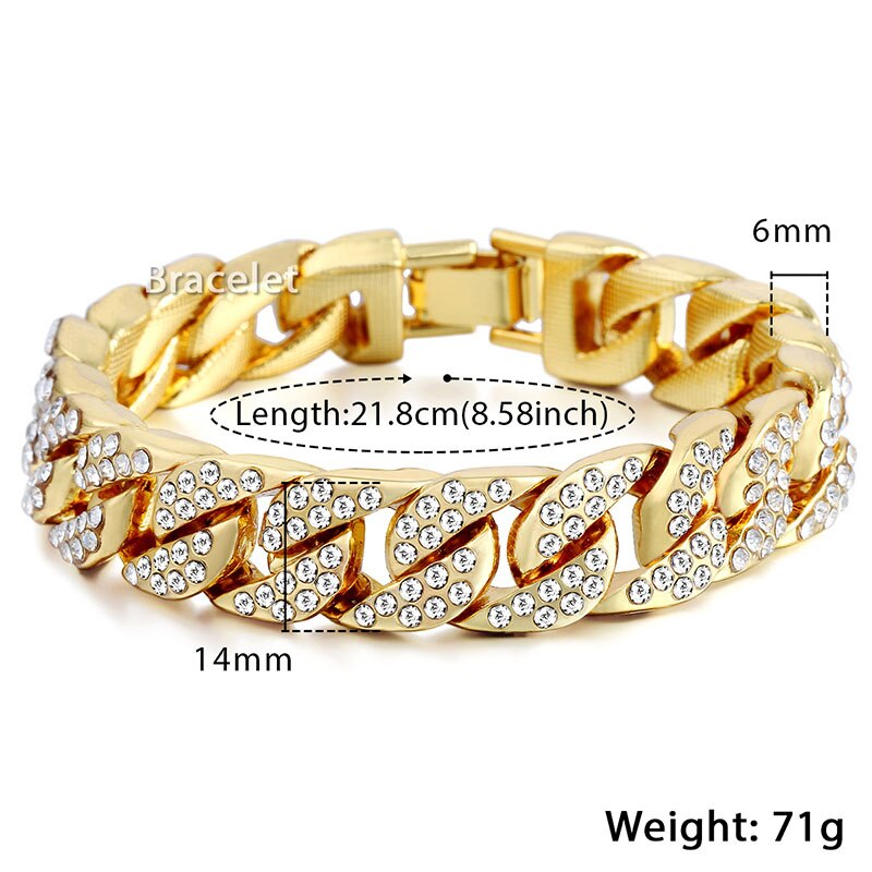Bracelet cubain Miami Gold Curb