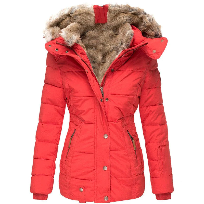 Doudoune d'hiver avec fausse fourrure