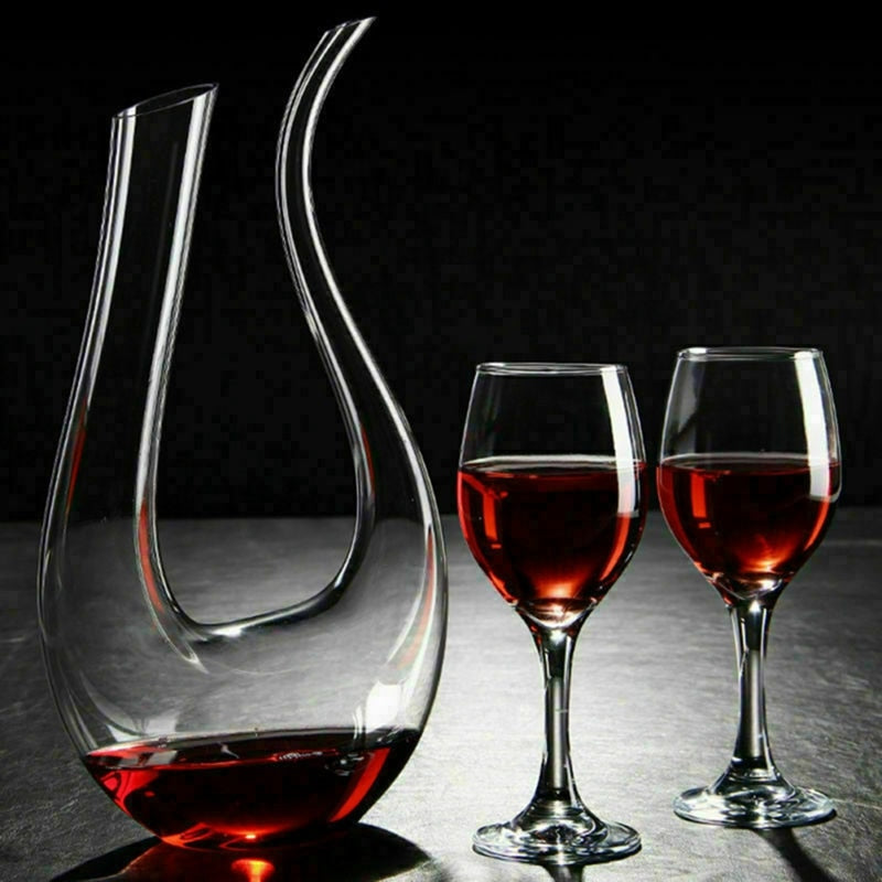 Carafe à vin en cristal en forme de U de 1500 ml