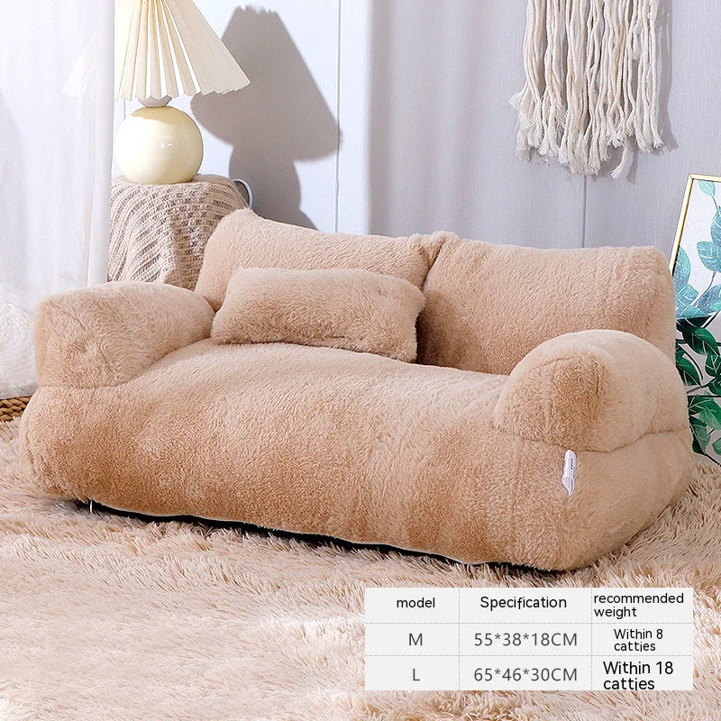 Lit de luxe en peluche pour chat