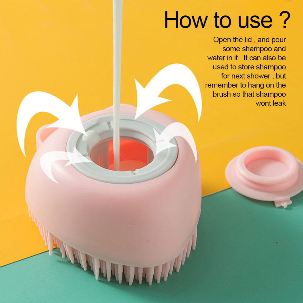 Brosse pour chien en silicone souple
