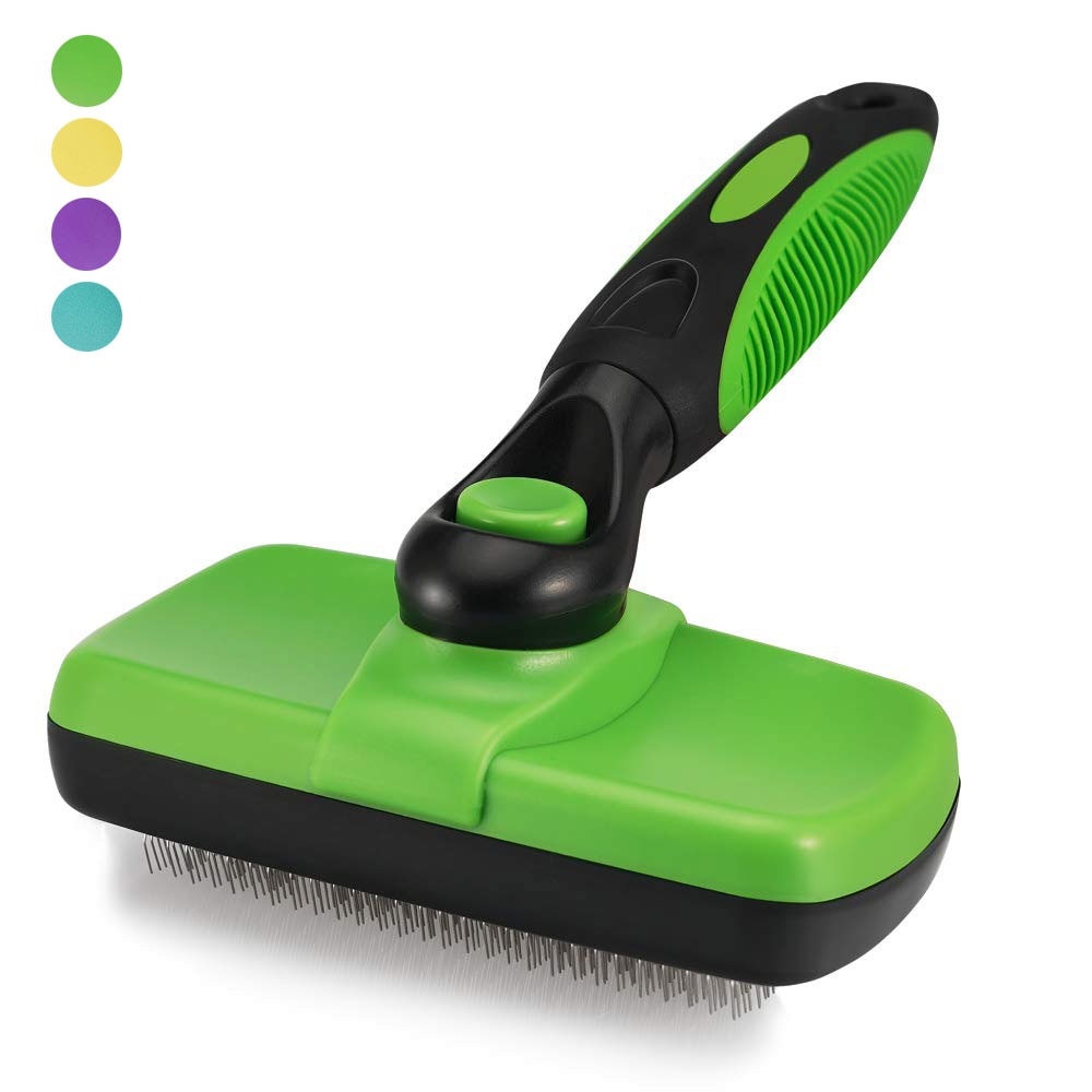 Brosse autonettoyante pour chien